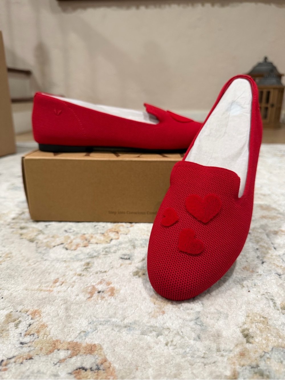 Vivaia Audrey Red flats - valentines edition